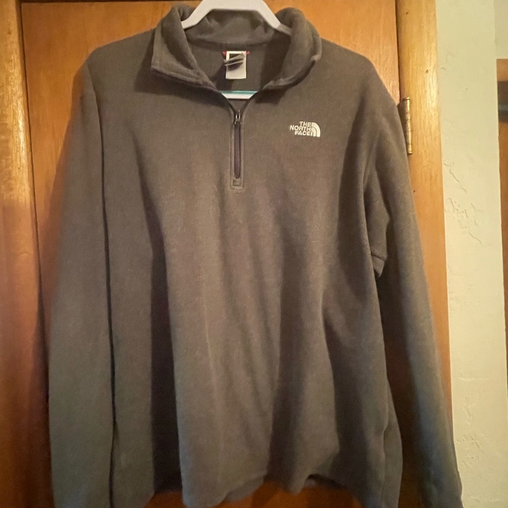The North Face Fleece Jacket Full Zip Mens L Dark Gray Ski Outdoor Activewear